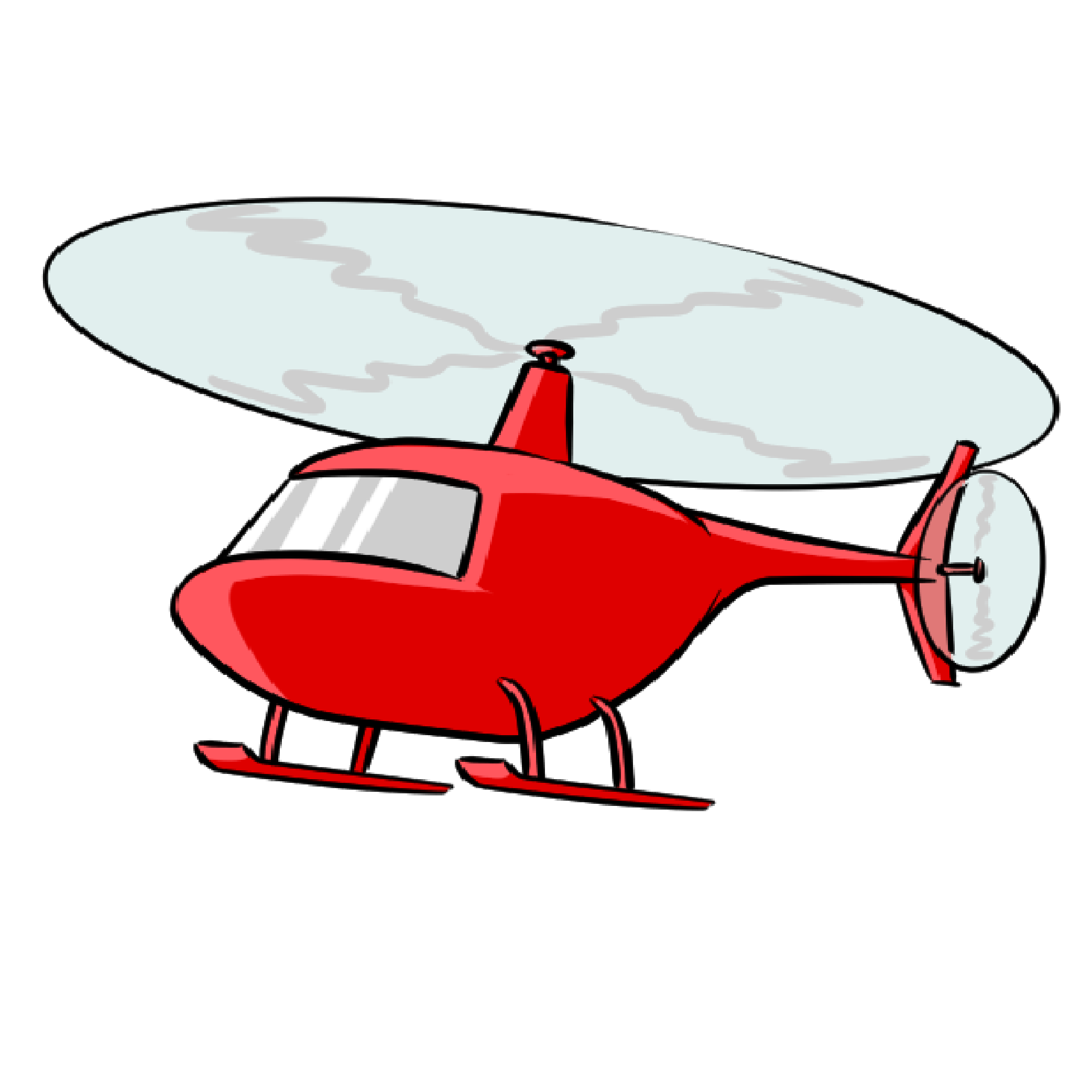 a cartoon illustration of a red helicopter