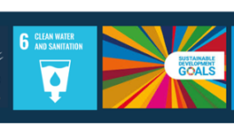PFP logo, UN goals clean water and sanitation and life below water