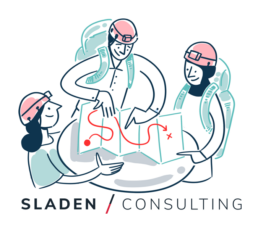 Illustration of Map with people