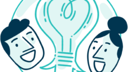 Visual connecting 2 people